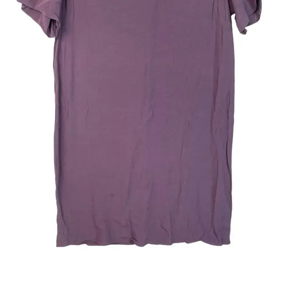 Aritzia Wilfred Free Teigen Dress Size M Purple Short Sleeve Midi Casual Minimal
